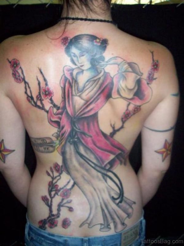 Attractive Geisha Tattoo