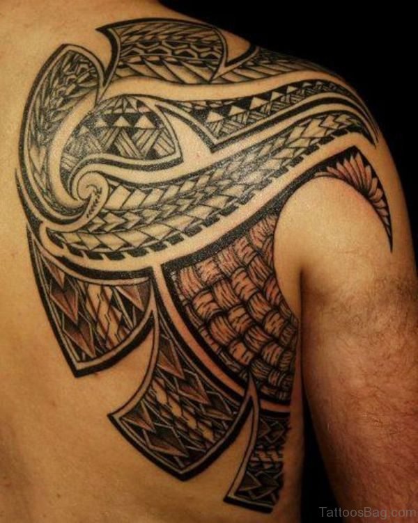 Attractive Samoan Tattoo On Shoulder