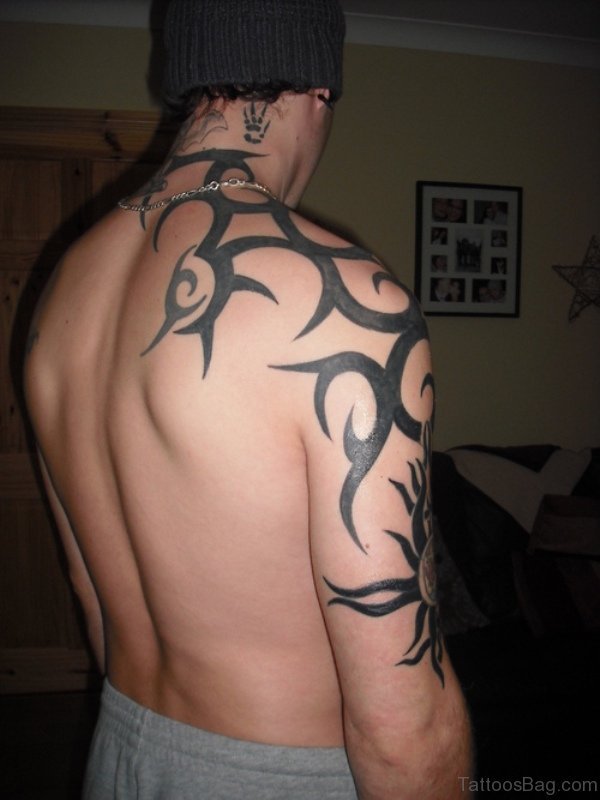 Attractive Tribal Neck Tattoo