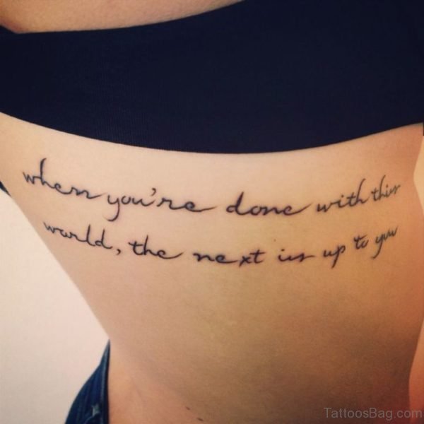 Attractive Wording Tattoo