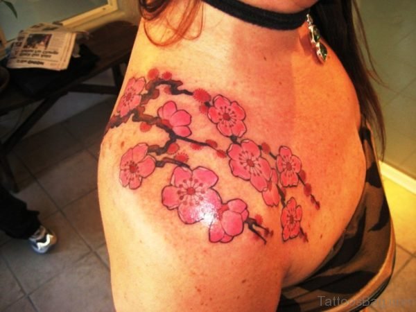 Awesome Cherry Blossom Tree Tattoo