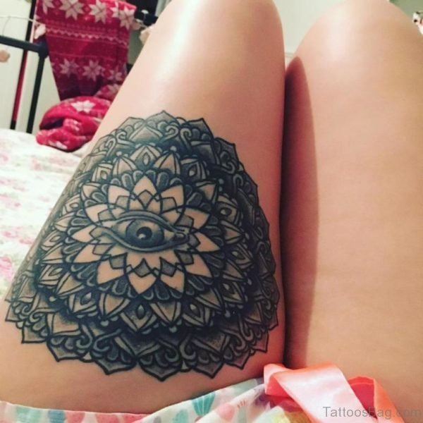 Awesome Mandala Tattoo Design on Thigh