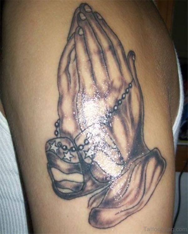 Awesome Praying Hands Tattoo 2