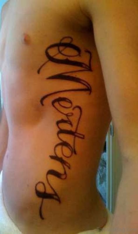 Awesome Word Tattoo Design