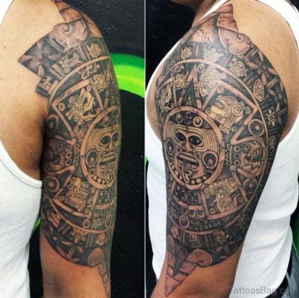 Aztec Tribal Tattoo For Man