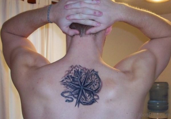 Back Compass Tattoo Image