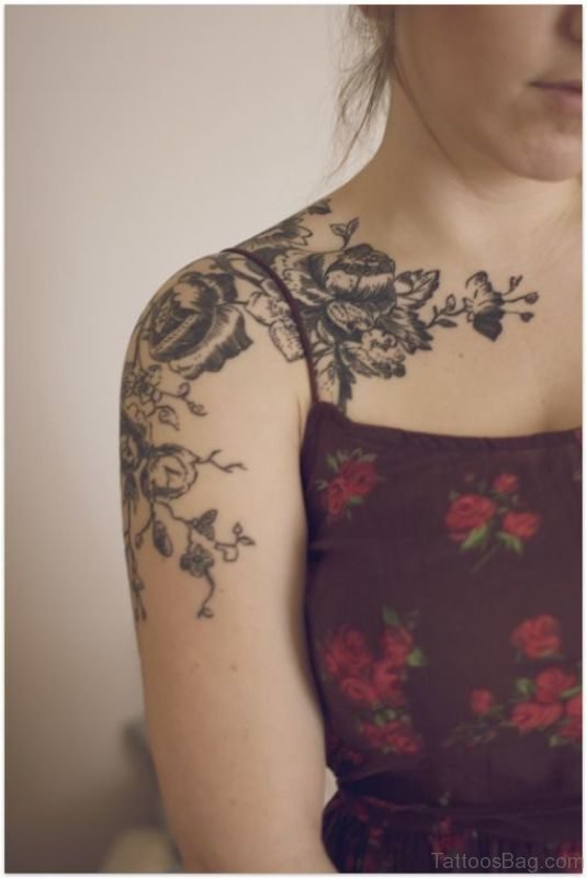 Beautiful Flower Lace Tattoo Design