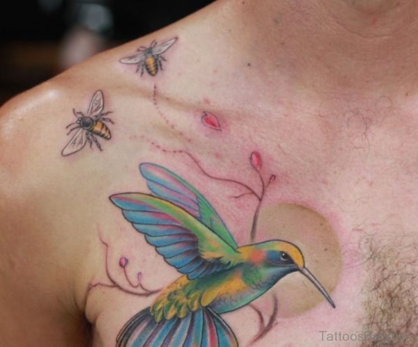 Beautiful Hummingbird Tattoo Design