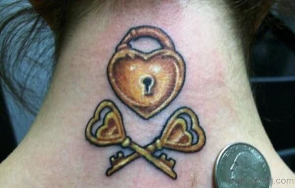 Beautiful Lock And Key Tattoo