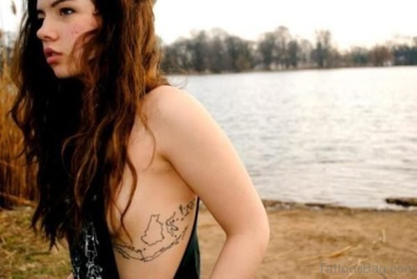 Beautiful Map Tattoo