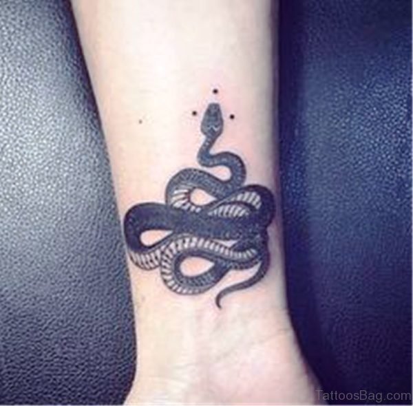 Beautiful Snake Wrist Tattoo