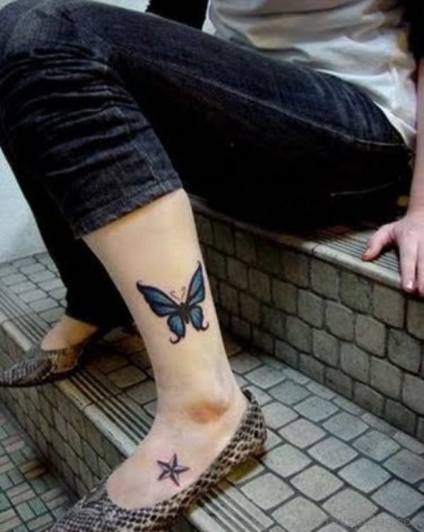 Best Butterfly Tattoo On Ankle