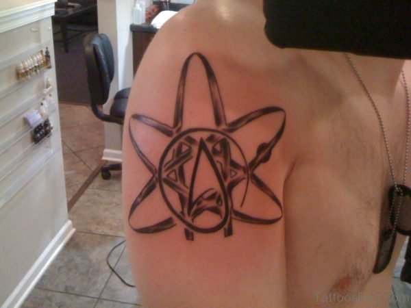 Best Shoulder Atheist Tattoo Design