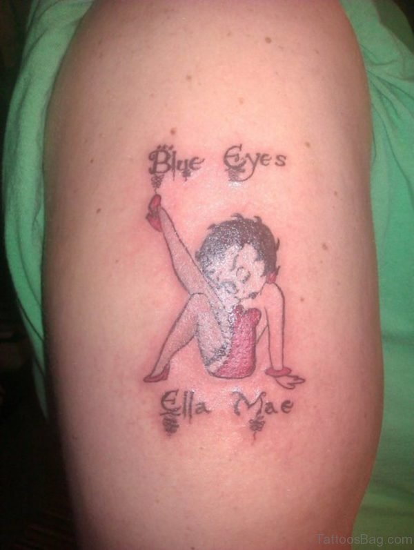 Betty Boop Tattoo Design On Shoulder