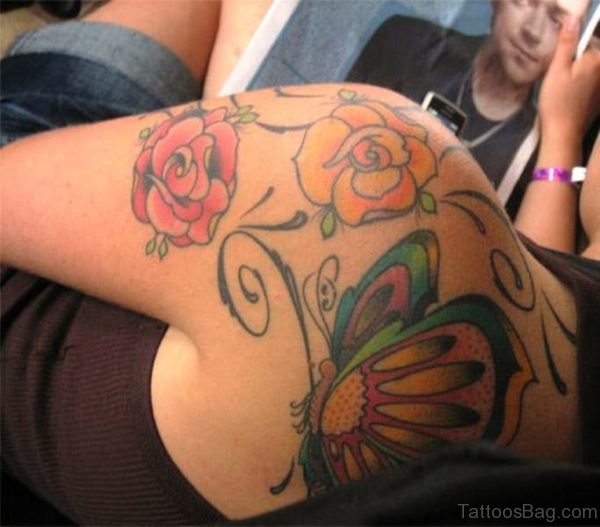 Big Butterfly Tattoo On Shoulder