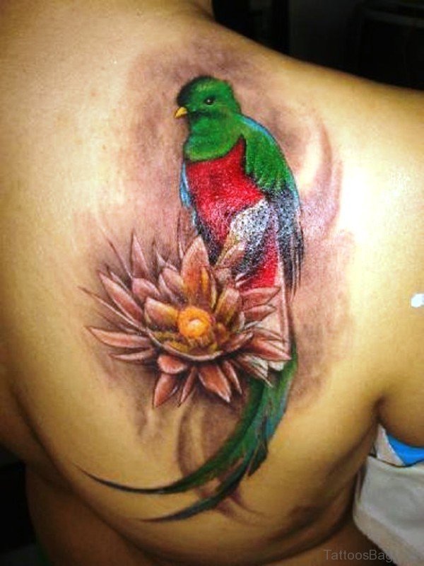 Bird And Flower Tattoo