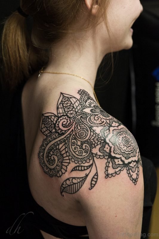 Blace Lace Tattoo Design