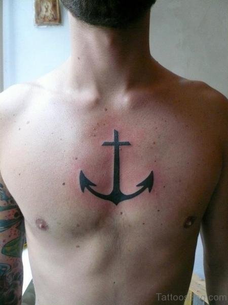 Black Anchor Tattoo