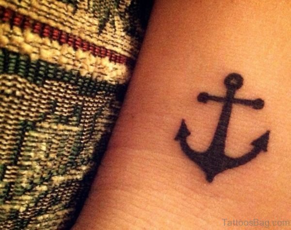 Black Anchor Tattoo