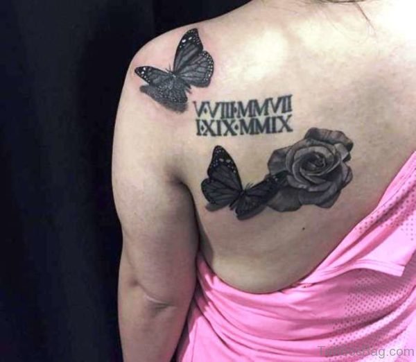 Black Butterflies Designer Tattoo