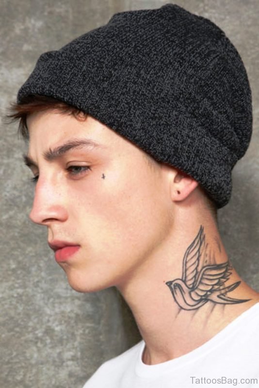 Black Flying Dove Tattoo