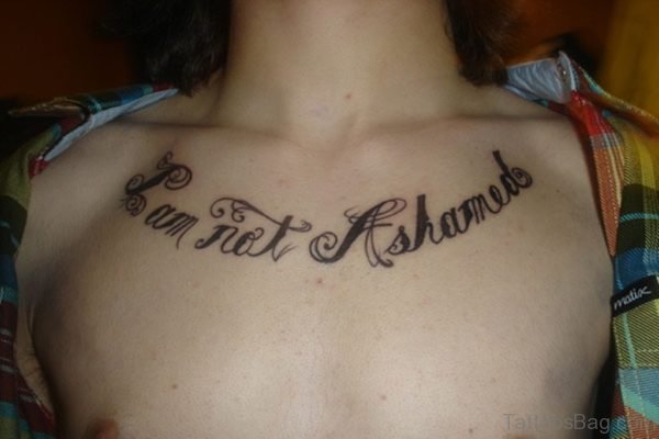Black Ink Wording Tattoo
