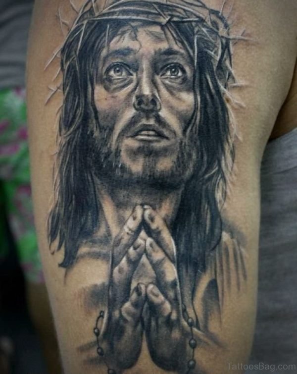 Black Jesus Tattoo Design