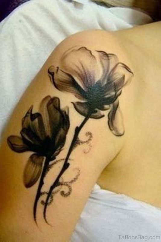 Black Magnolia Tattoo
