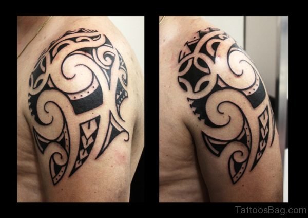 Black Maori Tribal Tattoo Design