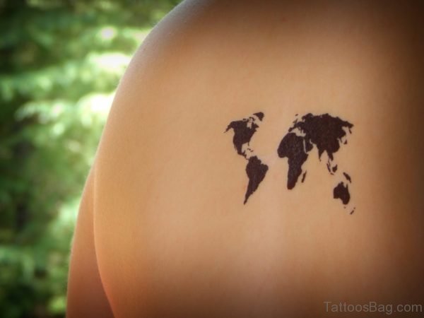 Black Map Tattoo
