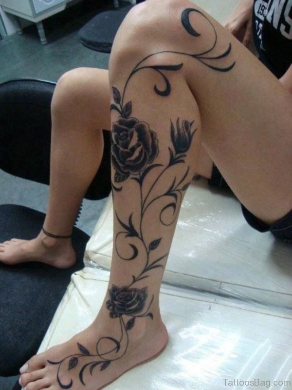 Black Rose Tattoo Design