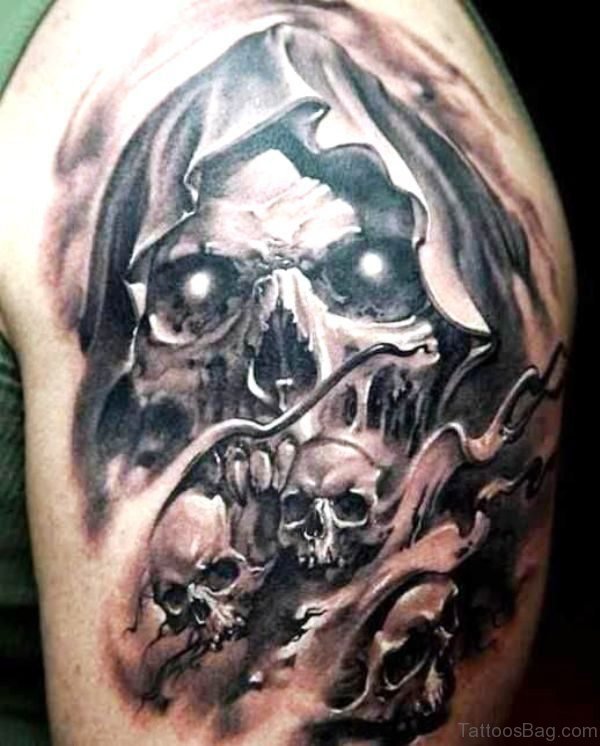 Black Skull Tattoo Design