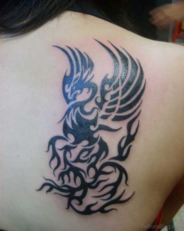 Black Small Phoenix Design