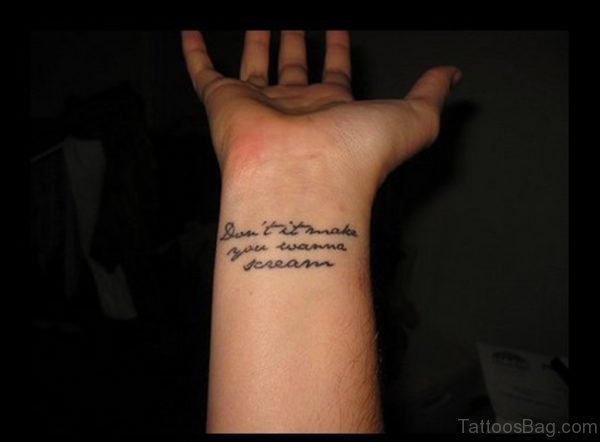 Black Wording Tattoo 