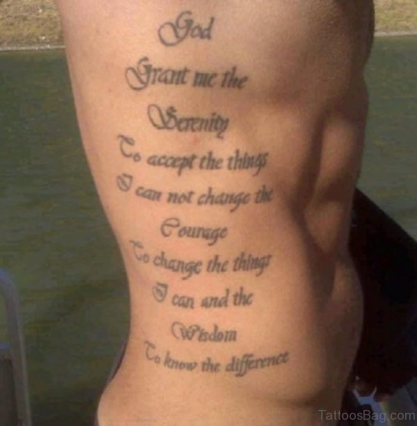Black Wording Tattoo