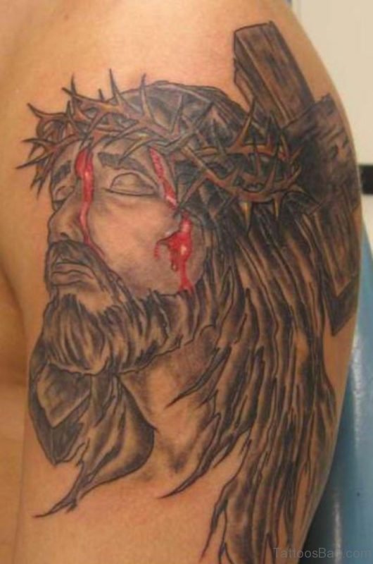 Bleeding Jesus Tattoo Design