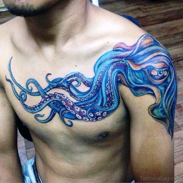 Blue Kraken Tattoo