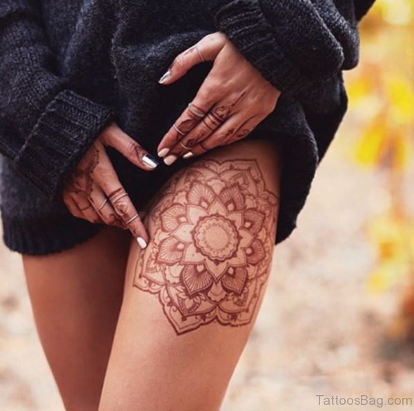 Brown Mandala Tattoo