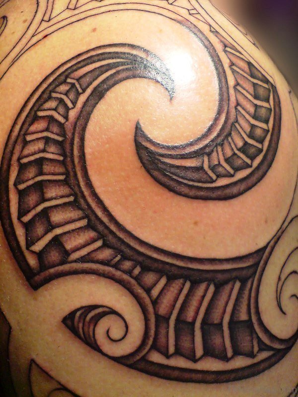 Brown Maori Tattoo