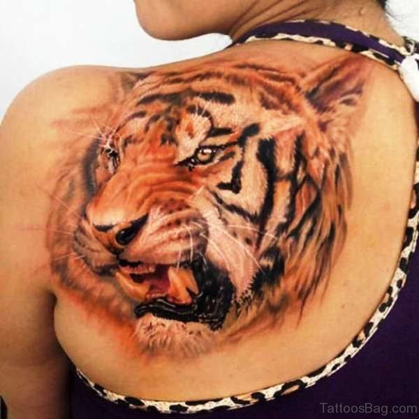 Brown Tiger Tattoo 
