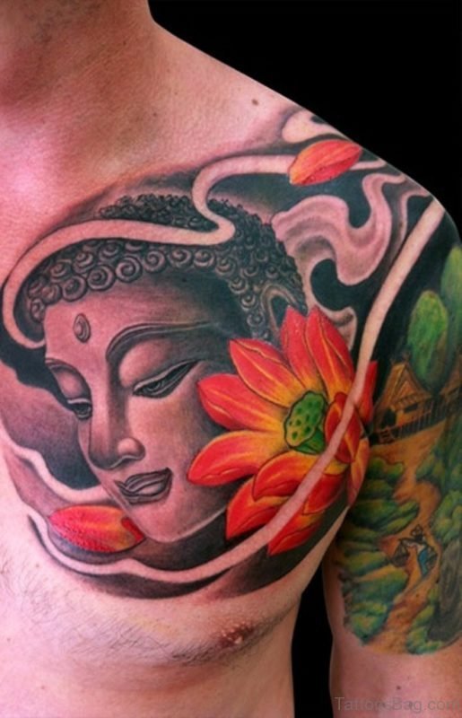 Buddha And Lotus Tattoo