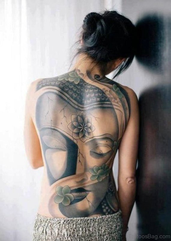 Buddha Portrait Design On Full Back