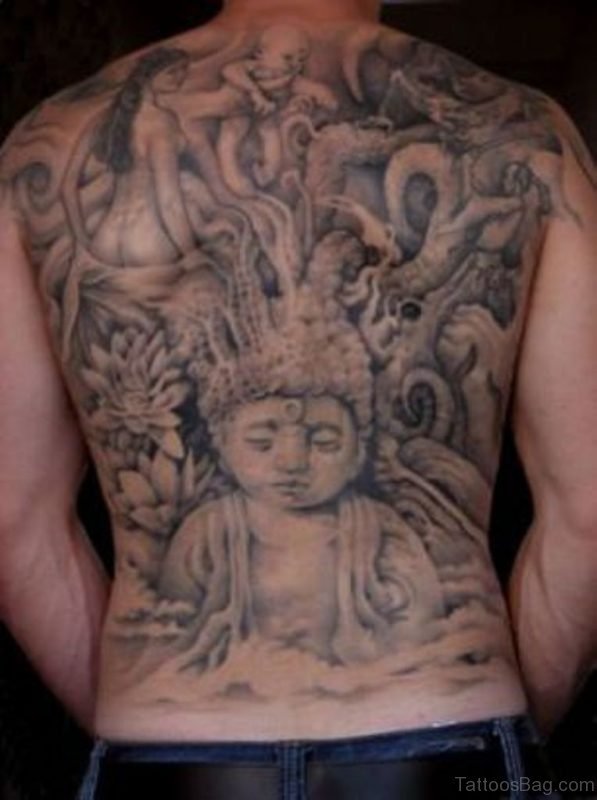 Buddha Tattoo Design For Back