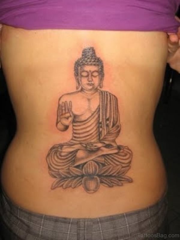 Buddha Tattoo On Lower Back