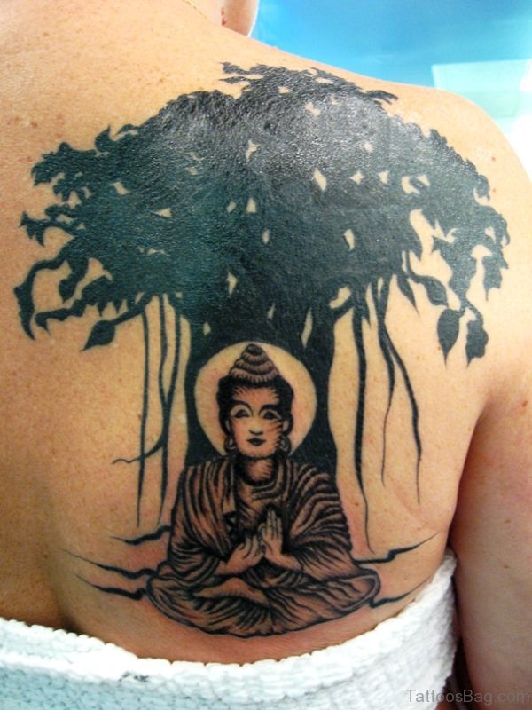 Buddha Tattoo With Tree