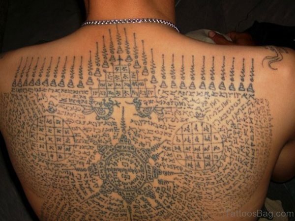 Buddhist Script Tattoo