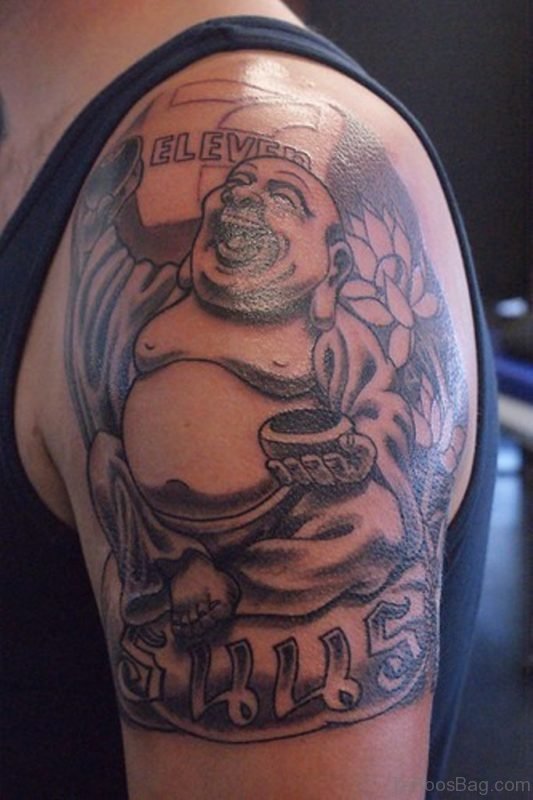 Buddhist Tattoo On Shoulder