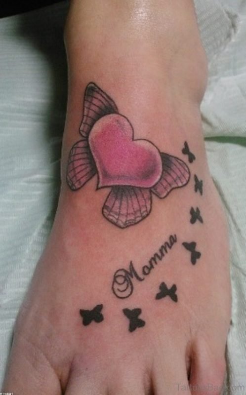 Buterfly Winged Heart Tattoo