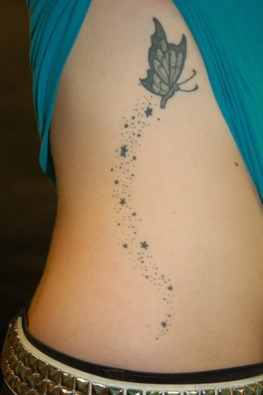 Butterfly And Star Tattoo