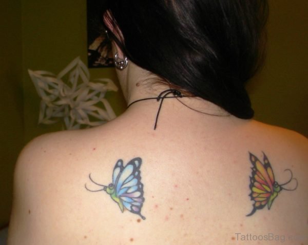 Butterfly Blade Tattoo On Shoulder